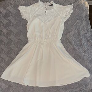 SHEIN White Crochet Lace Top Dress Medium Size 6